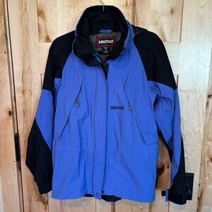 Vintage Marmot Ski Jacket Shell S Small Purple Black Pit Zips Options for Liner